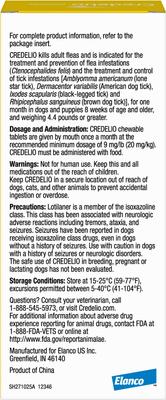 Show full view: Credelio Chewable Tablet for Dogs, 4.4-6 lbs, (Yellow Box), 6 Chewable Tablets (6-mos. supply) slide 2 of 10