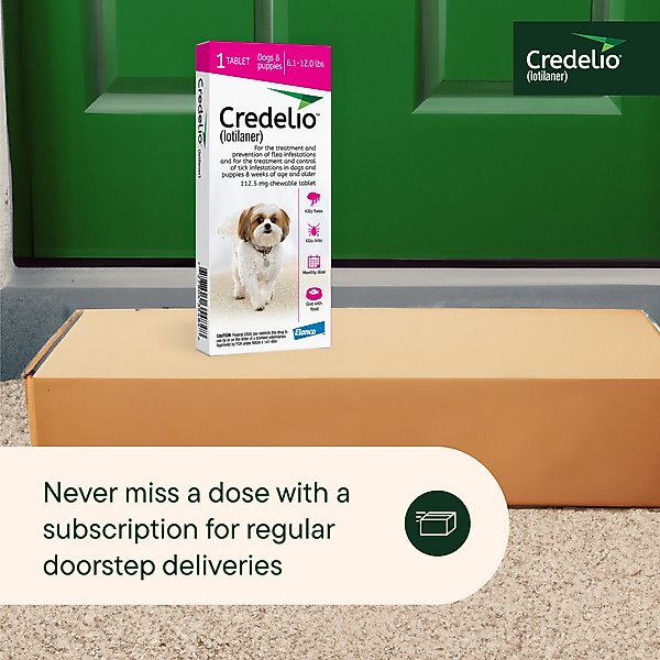 Credelio Chewable Tablet for Dogs, 6.1-12 lbs, (Pink Box)