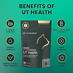 VetriScience Veterinary Strength UT Health UT Strength Pro Chicken Flavored Soft Chew Urinary Supplement for Cats, 90 count slide 2 of 9