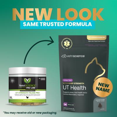 Show full view: VetriScience Veterinary Strength UT Health UT Strength Pro Chicken Flavored Soft Chew Urinary Supplement for Cats, 90 count slide 3 of 11