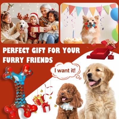 Show full view: Kseroo Nylon Bone Shaped Chicken Flavored Dog Chew Toy, Red, 2 count slide 8 of 10