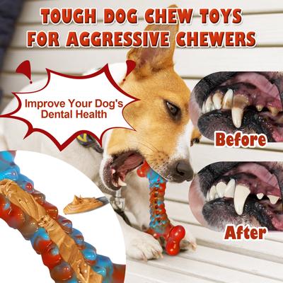 Show full view: Kseroo Nylon Bone Shaped Chicken Flavored Dog Chew Toy, Red, 2 count slide 5 of 10