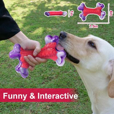Show full view: Kseroo Nylon Bone Shaped Chicken Flavored Dog Chew Toy, Red, 1 count slide 6 of 8