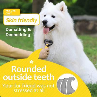 Show full view: Pet Republique Dematting Tool for Dogs & Cat Rake Style with 6+11 Dual-Side Blades slide 5 of 9
