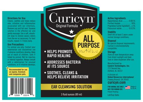 Show full view: Curicyn Ear Cleansing Solution, 3-fl oz bottle slide 3 of 3