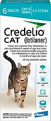 Credelio Chewable Tablets for Cats, 4.1-17 lbs, (Teal Box), 6 Chewable Tablets (6-mos. supply)