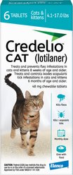 Credelio Chewable Tablets for Cats, 4.1-17 lbs, (Teal Box), 6 Chewable Tablets (6-mos. supply)