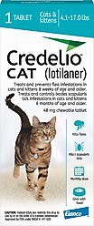 Credelio Chewable Tablets for Cats, 4.1-17 lbs, (Teal Box), 1 Chewable Tablet (1-mo. supply)