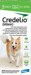 Credelio Chewable Tablet for Dogs, 25.1-50 lbs, (Green Box), 3 Chewable Tablets (3-mos. supply)