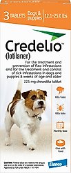Credelio Chewable Tablet for Dogs, 12.1-25 lbs, (Orange Box), 3 Chewable Tablets (3-mos. supply)