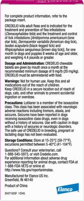 Show full view: Credelio Chewable Tablet for Dogs, 6.1-12 lbs, (Pink Box), 6 Chewable Tablets (6-mos. supply) slide 2 of 10