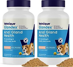 Vetnique Labs Glandex Anal Gland Support Supplement Powder with Veg Salmon Flavor for Dogs, 8-oz bundle slide 1 of 9