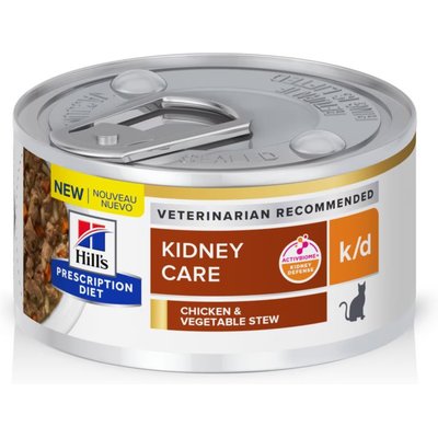 Hill's Prescription Diet Hill's Prescription Diet k/d Kidney Care Chicken & Vegetable Stew Wet Cat Food, 2.9-oz, case of 4