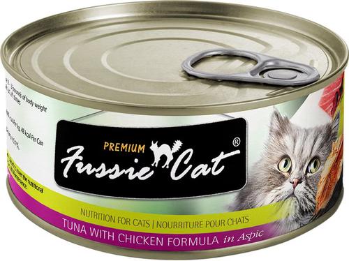 FUSSIE CAT Premium Tuna Chicken Formula in Aspic Grain-Free Wet - Main Image