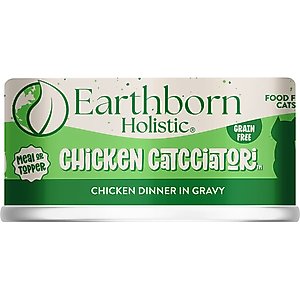 Earthborn Holistic Chicken Catcciatori Grain-Free Natural Adult Canned Cat Food, 3-oz, case of 4