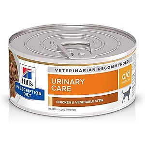 Hill's Prescription Diet c/d Multicare Urinary Care Chicken & Vegetable Stew Wet Dog Food, 5.5-oz can, case of 4