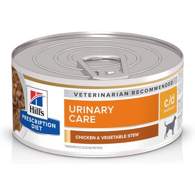 Hill's Prescription Diet Hill's Prescription Diet c/d Multicare Urinary Care Chicken & Vegetable Stew Wet Dog Food, 5.5-oz can, case of 4