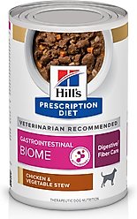 Hill's Prescription Diet Gastrointestinal Biome Chicken & Vegetable Stew Wet Dog Food, 12.5-oz, case of 4