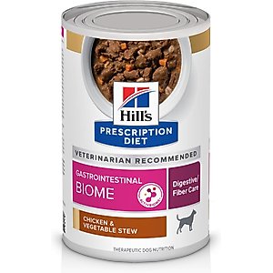 Hill's Prescription Diet Gastrointestinal Biome Chicken & Vegetable Stew Wet Dog Food, 12.5-oz, case of 4