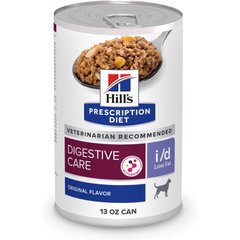 Hill's Prescription Diet i/d Digestive Care Low Fat Original Flavor Pate Wet Dog Food, 13-oz, case of 4