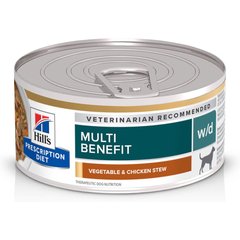 Hill's Prescription Diet w/d Multi-Benefit Digestive, Weight, Glucose, Urinary Management Vegetable & Chicken Stew Wet Dog Food, 5.5-oz can, case of 4