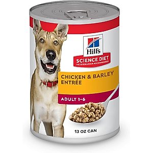 Hill's Science Diet Adult Chicken & Barley Entree Wet Dog Food, 13-oz can, case of 4