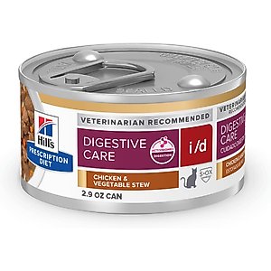 Hill's Prescription Diet i/d Digestive Care Chicken & Vegetable Stew Wet Cat Food, 2.9-oz, case of 4