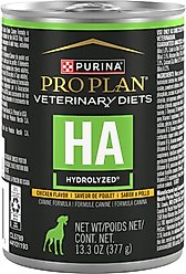 Purina Pro Plan Veterinary Diets HA Hydrolyzed Chicken Flavor Wet Dog Food, 13.3-oz, case of 4