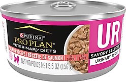 Purina Pro Plan Veterinary Diets UR Urinary St/Ox Savory Selects Salmon in Sauce Wet Cat Food, 5.5-oz can, case of 4