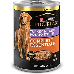 Purina Pro Plan Savor Adult Grain-Free Classic Turkey & Sweet Potato Entree Canned Dog Food, 13-oz can, case of 4