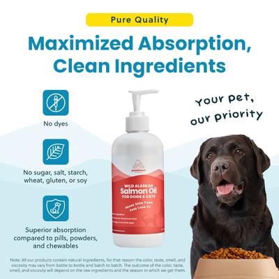 Show full view: Paramount Pet Health Wild Alaskan Salmon Oil Dog & Cat Supplement, 16-fl oz bottle slide 6 of 10