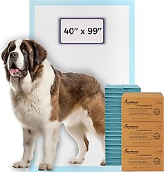 PetsWorld 4X-Large Dog Training & Potty Pads, 40 x 99-in, Unscented, 60 count