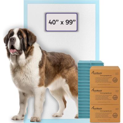 Show full view: PetsWorld 4X-Large Dog Training & Potty Pads, 40 x 99-in, Unscented, 60 count slide 1 of 7
