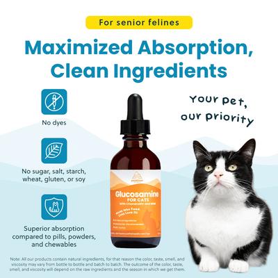 Show full view: Paramount Pet Health Glucosamine Hip & Joint Supplement for Cats, 2-fl oz slide 4 of 10