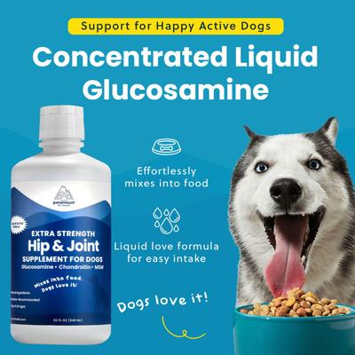 Show full view: Paramount Pet Health Extra Strength Glucosamine Hip & Joint Supplement for Dogs, 32-fl oz slide 6 of 11