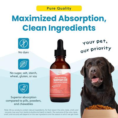 Show full view: Paramount Pet Health Wild Alaskan Salmon Oil Dog & Cat Supplement, 2-fl oz bottle slide 7 of 10