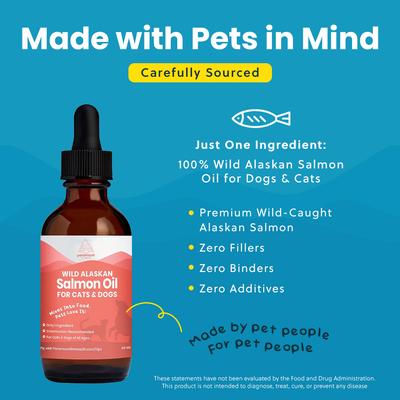 Show full view: Paramount Pet Health Wild Alaskan Salmon Oil Dog & Cat Supplement, 2-fl oz bottle slide 4 of 10