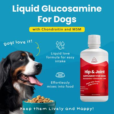 Show full view: Paramount Pet Health Glucosamine Hip & Joint Supplement for Dogs, 32-fl oz bottle slide 4 of 11