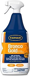 Farnam Bronco Gold 2-in-1 Fly Horse Spray & Coat Conditioner, 1-qt bottle
