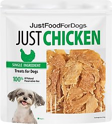 JustFoodForDogs Chicken Breast Dehydrated Dog Treats, 5-oz bag