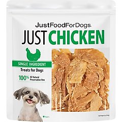 JustFoodForDogs Chicken Breast Dehydrated Dog Treats, 5-oz bag