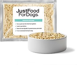 JustFoodForDogs Balanced Remedy Recipe Frozen Human-Grade Fresh Dog Food, 72-oz pouch, case of 7