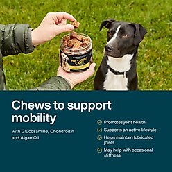 JustFoodForDogs Hip & Joint Mobility with Glucosamine & Chondriotin, Superfood Blend, Human Grade, Plant-based Soft Chews Supplement for Dogs, 45 count slide 2 of 7