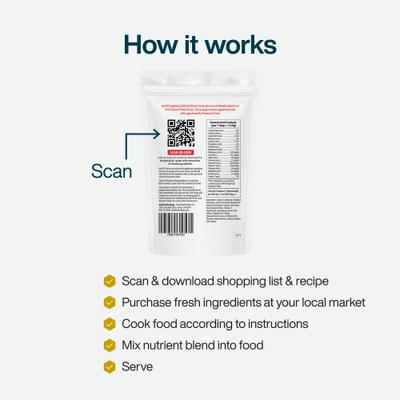 Show full view: JustFoodForDogs DoItYourself Beef & Russet Potato Recipe Fresh Dog Food Recipe & Nutrient Blend, 4.55-oz bag slide 4 of 12