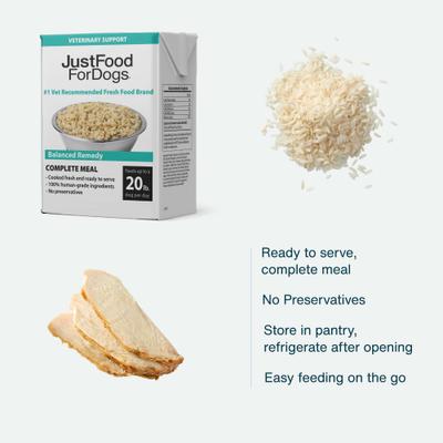 Show full view: JustFoodForDogs PantryFresh Balanced Remedy Recipe Fresh Dog Food, 12.5-oz pouch, case of 12 slide 3 of 12