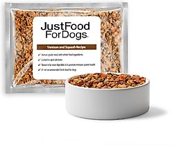 JustFoodForDogs Venison & Squash Recipe Frozen Human-Grade Fresh Dog Food, 18-oz pouch, case of 7