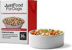 JustFoodForDogs Pantry Fresh Beef & Russet Potato Fresh Dog Food, 12.5-oz pouch, case of 6