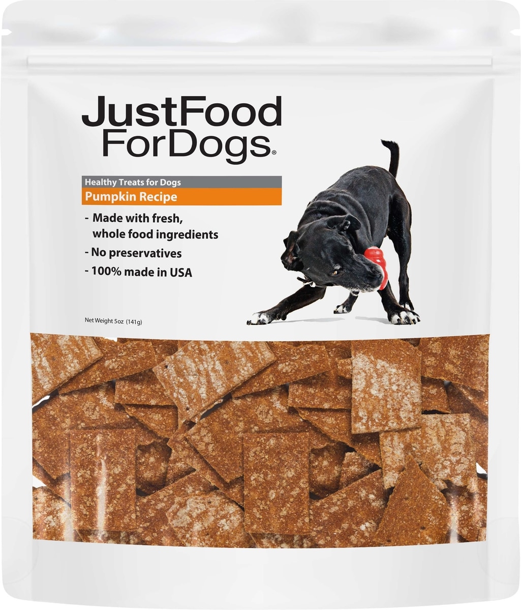 JUSTFOODFORDOGS Pumpkin Dehydrated Dog Treats, 5-oz bag - Chewy.com