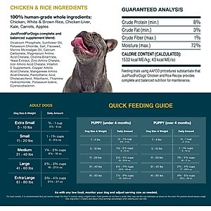 JustFoodForDogs Sampler Variety Box Frozen Human-Grade Fresh Dog Food, 18-oz pouch, case of 7