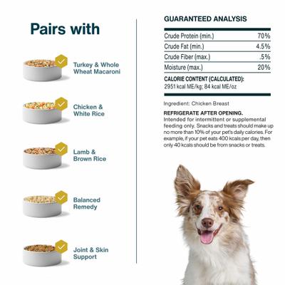Show full view: JustFoodForDogs Chicken Breast Dehydrated Dog Treats, 18-oz bag slide 6 of 10